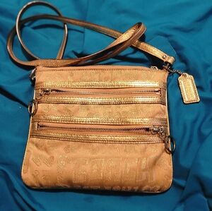 Coach Poppy Crossbody Bag Gold/Metallic